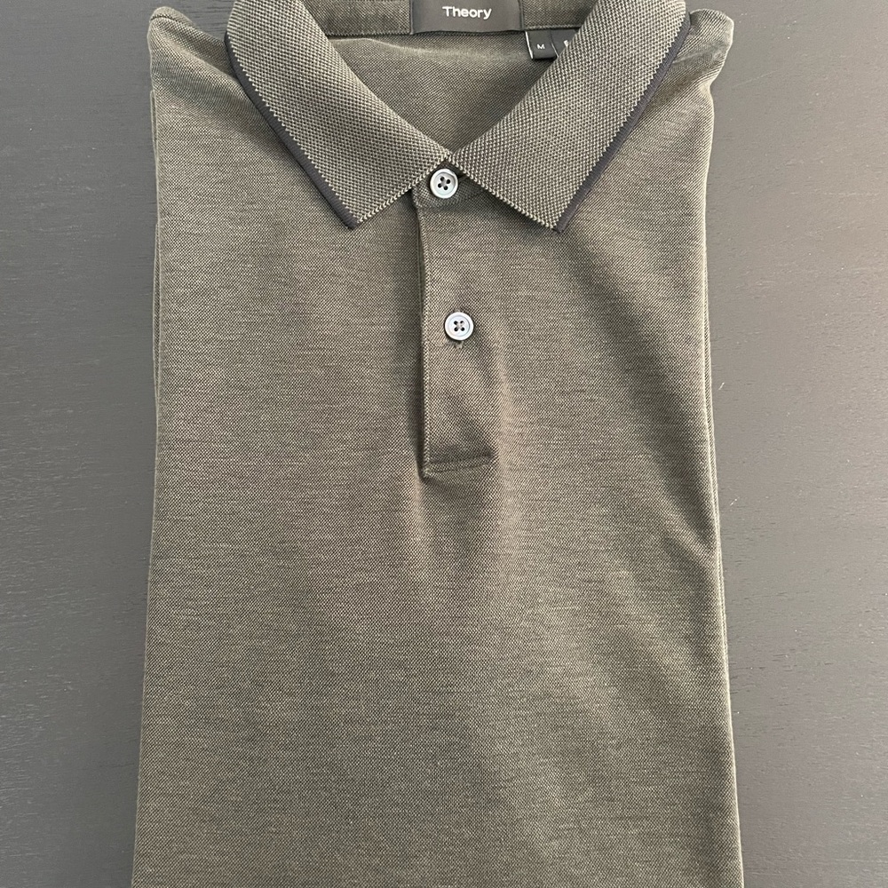 Theory Men's Gray Polo Shirt
